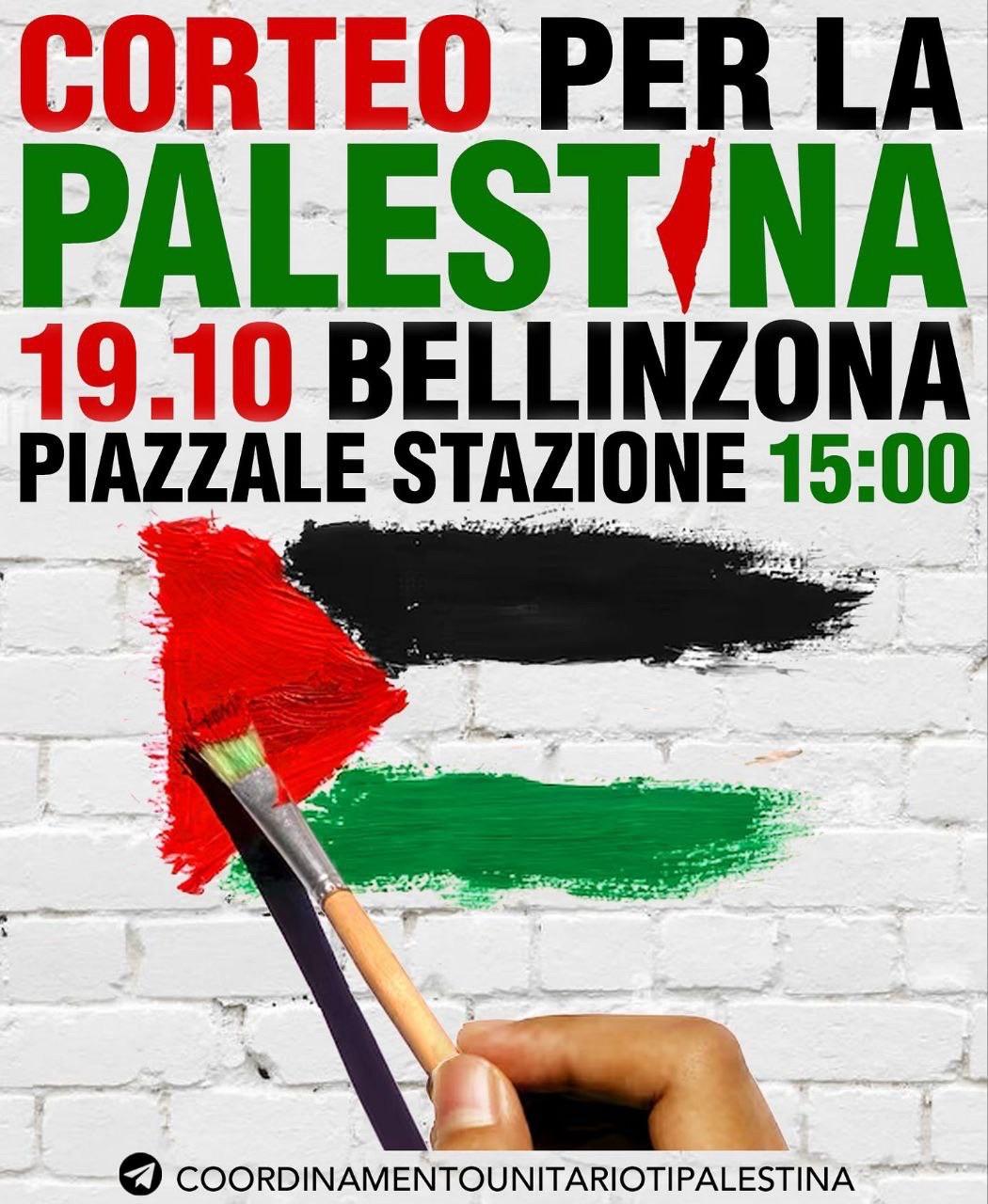 19 OTTOBRE – CORTEO PER LA PALESTINA