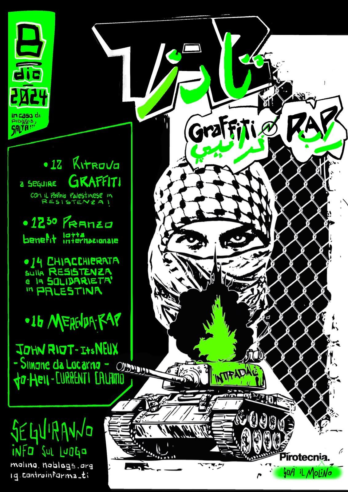 8 DICEMBRE 2024 – GIORNATA GRAFFITI & RAP PER PALESTINA