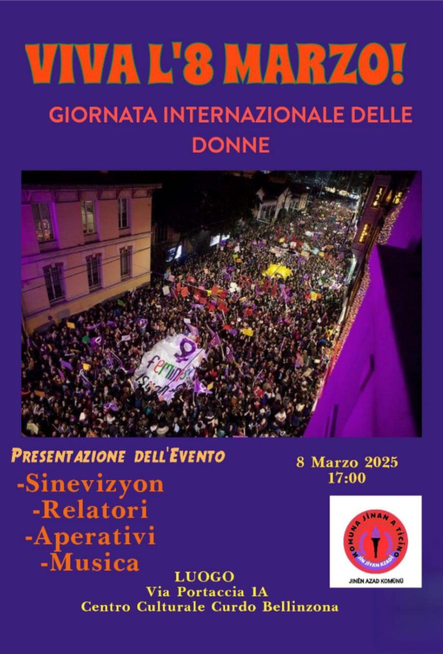 8 MARZO BELLINZONA – GIORNATA INTERNAZIONALE DELLE DONNE