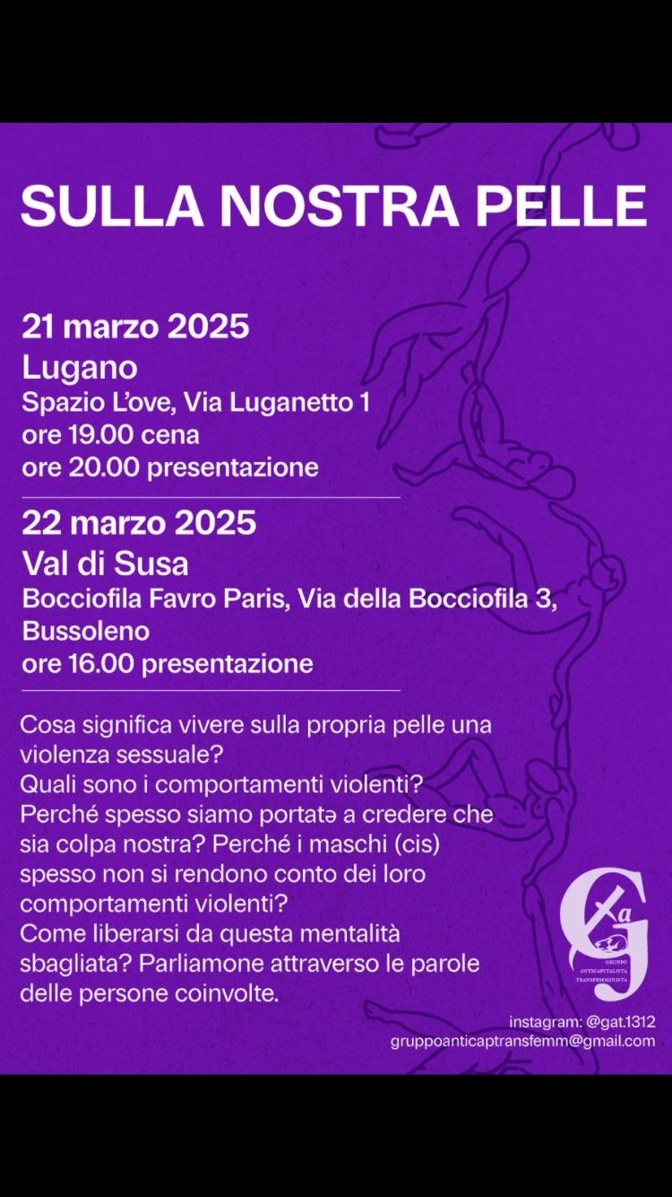 VENERDI 21 MARZO – SULLA NOSTRA PELLE