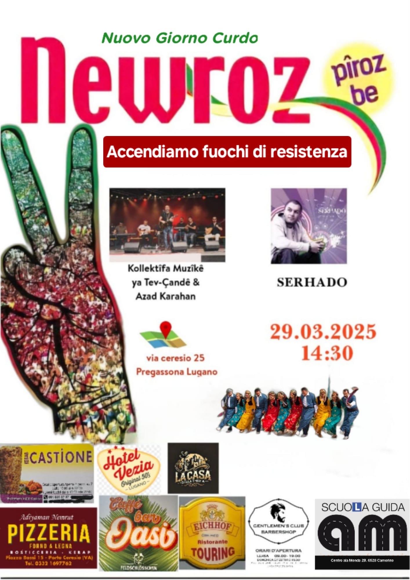 29 MARZO LUGANO – Nuovo Giorno Curdo NEWROZ
