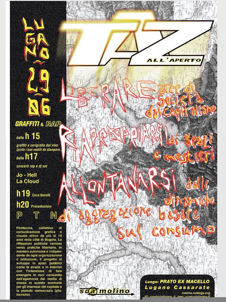 DOMENICA 29 GIUGNO LUGANO – TAZ nel prato dell’ex macello