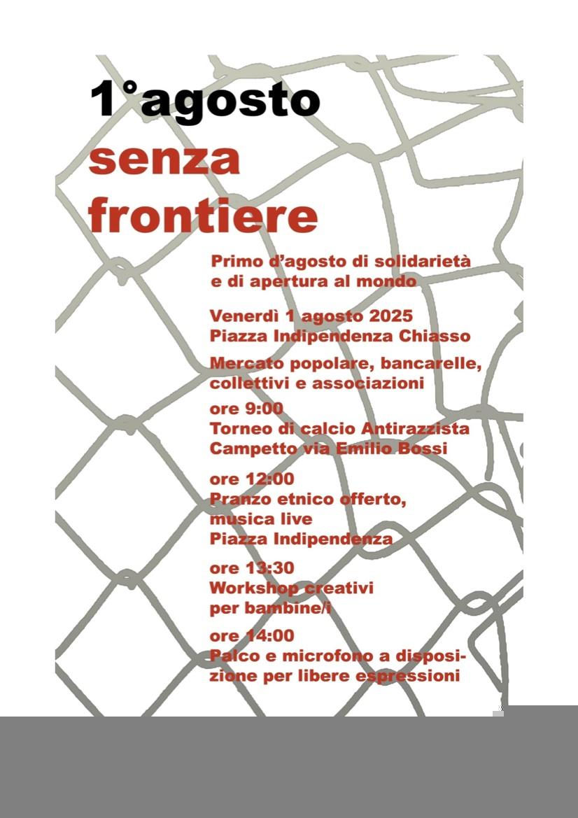 1° agosto SENZA FRONTIERE a Chiasso