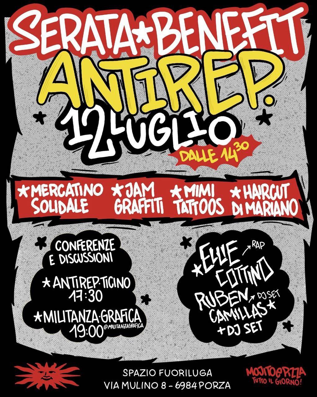 SABATO 12 LUGLIO – GIORNATA BENEFIT ANTIREP