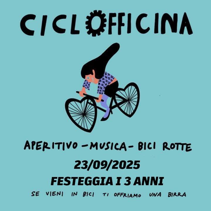 MARTEDI 23 SETTEMBRE BREGANZONA – 3 ANNI DI CICLOFFICINA