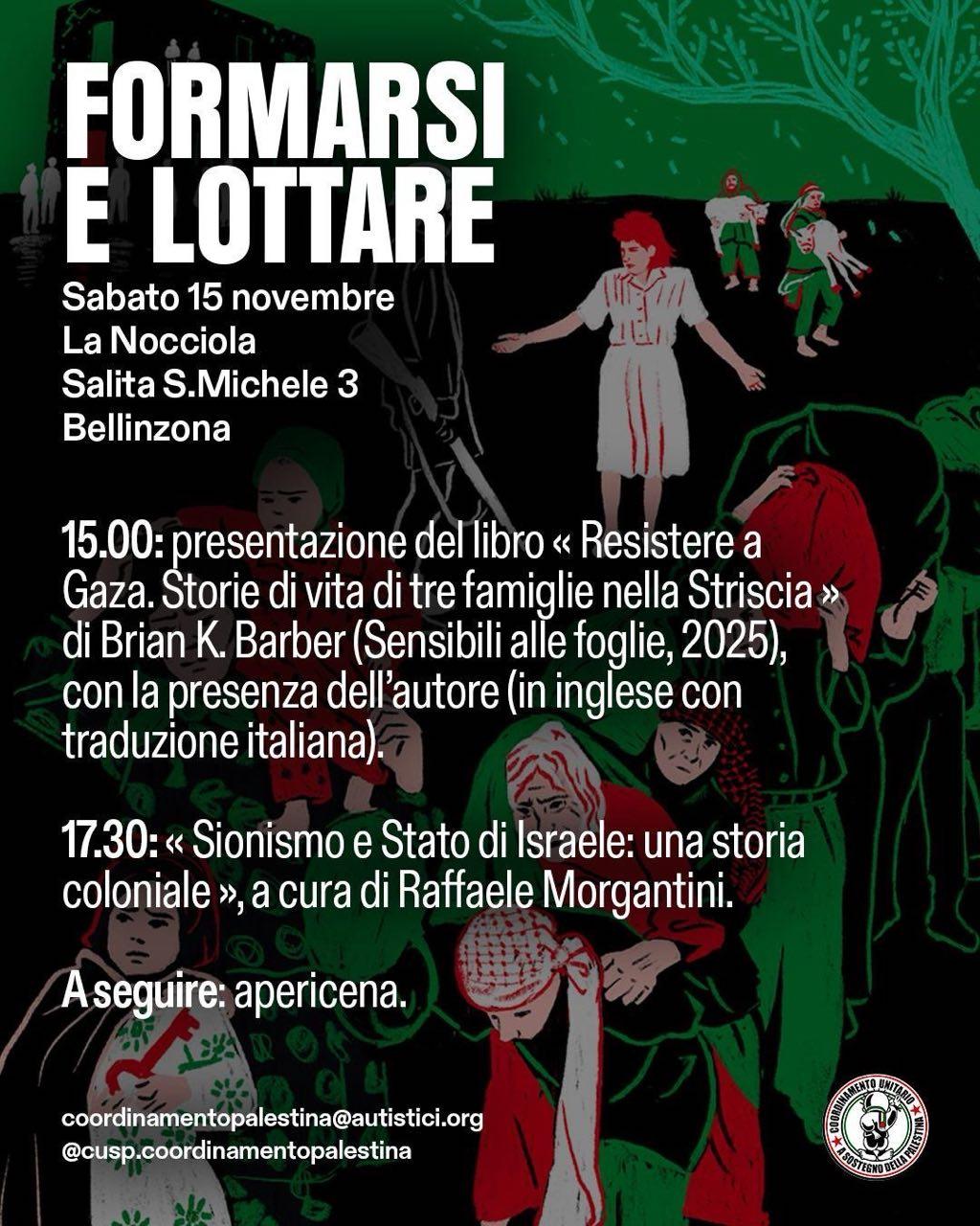 14-15 NOVEMBRE – INIZIATIVE SULLA PALESTINA