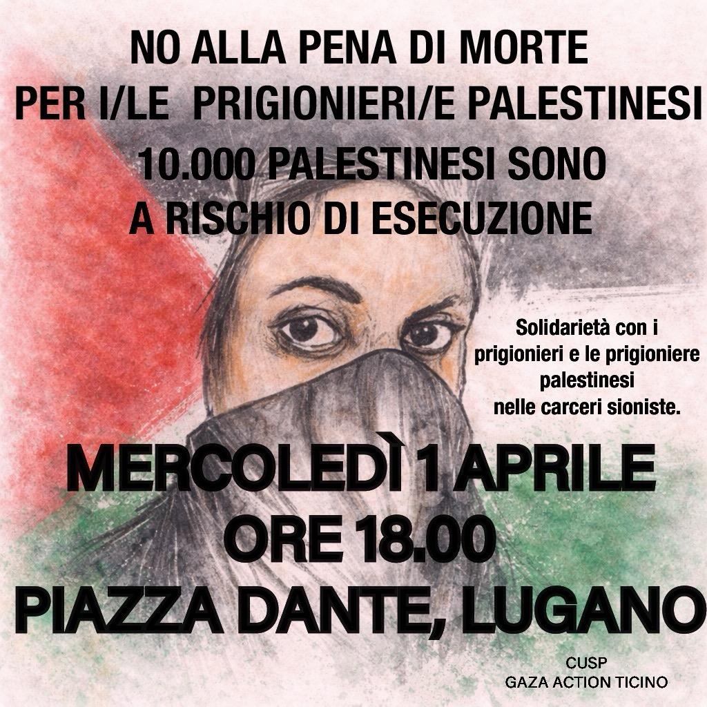 MERCOLEDI 1 APRILE – Presidio contro la pena di morte